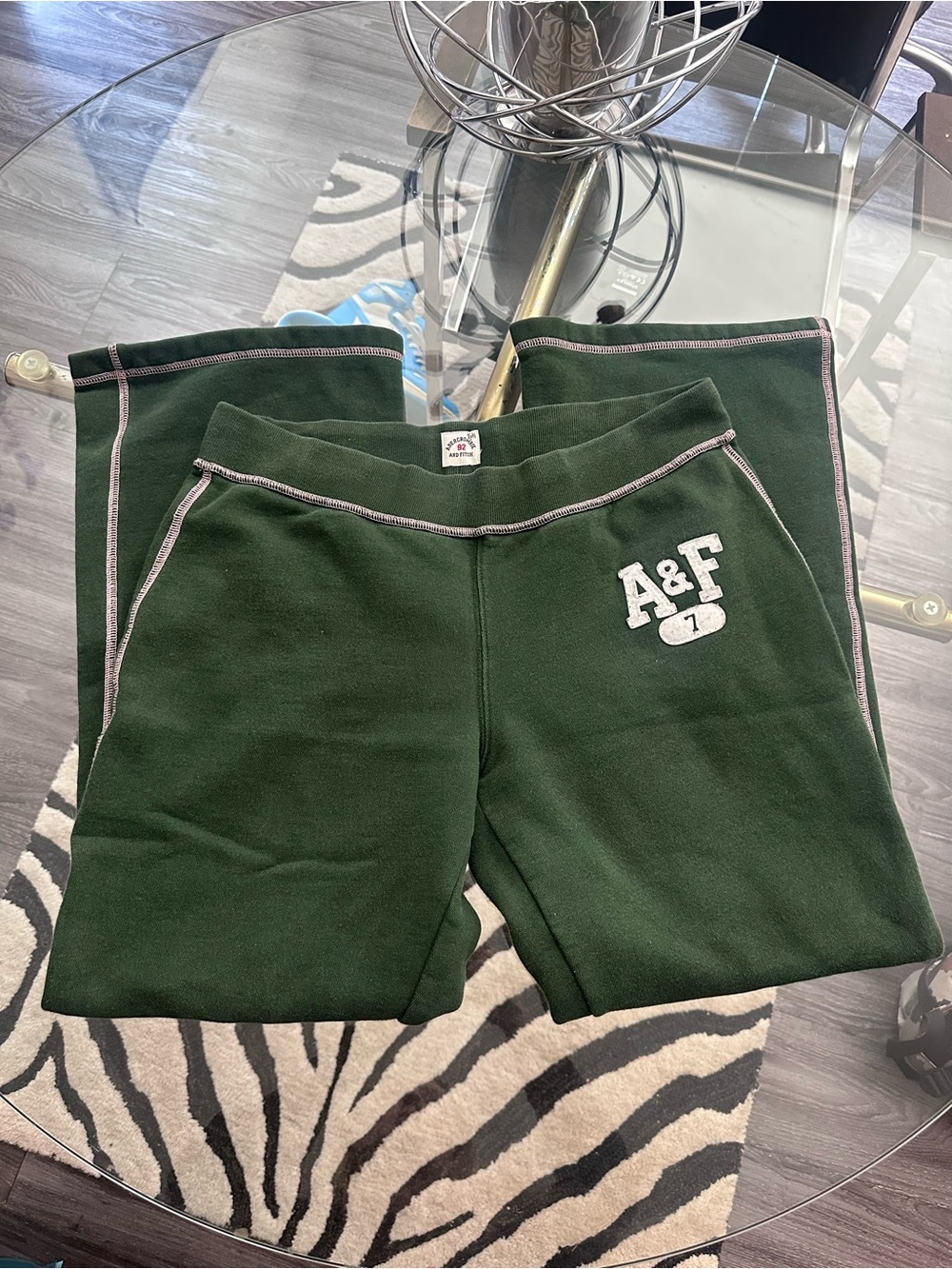Y2K Abercrombie & Fitch Women’s low rise Dark Green Sweatpants